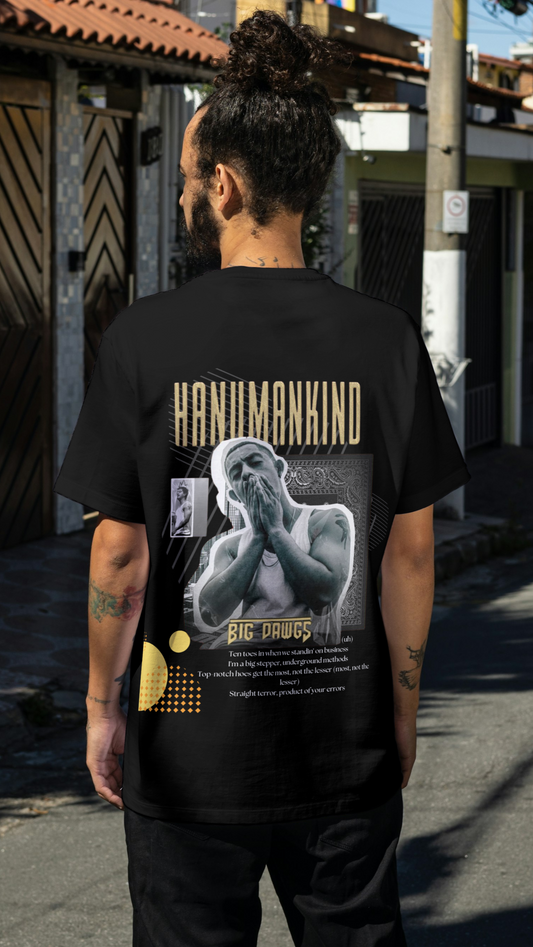 HANUMANKIND - Oversized Black Tee