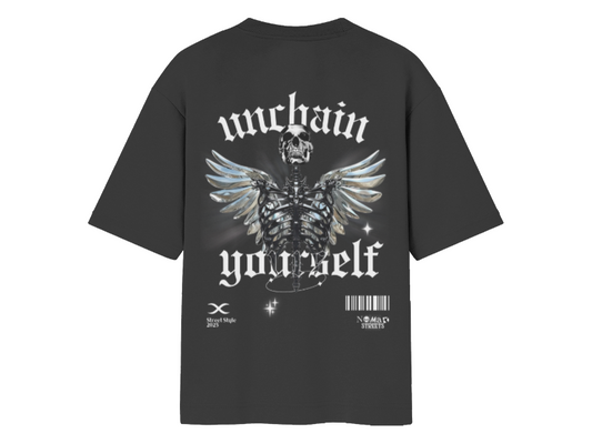 UNCHAIN YOURSELF - BLACK - OVERSIZED STREETWEAR